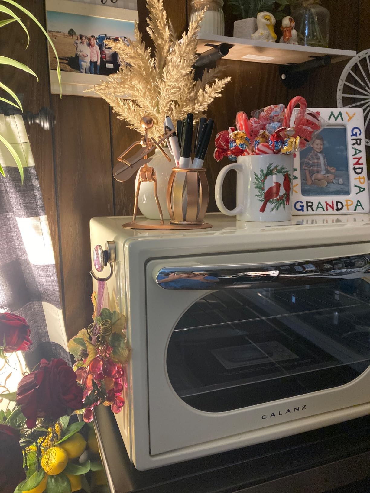 MyGift Pen Holder For Desk,Office Decor Desk Accessories For Men Music Decor Guitar Accessories Gifts For Men Guitar Players Boss Male Christmas Gifts - Customer Photo 3