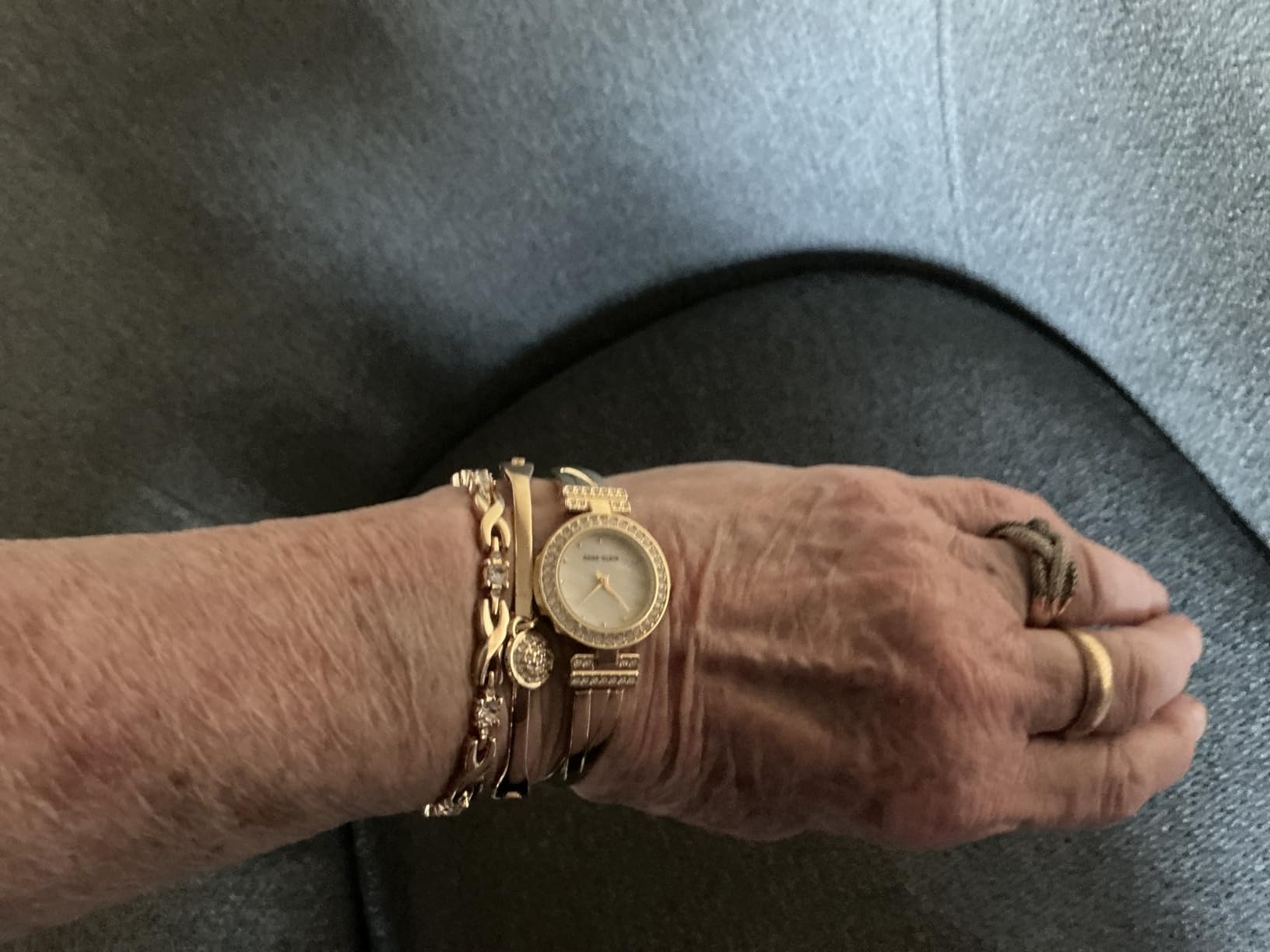 Anne Klein Women's Premium Crystal Accented Bangle Watch and Bracelet Set customer photo 2
