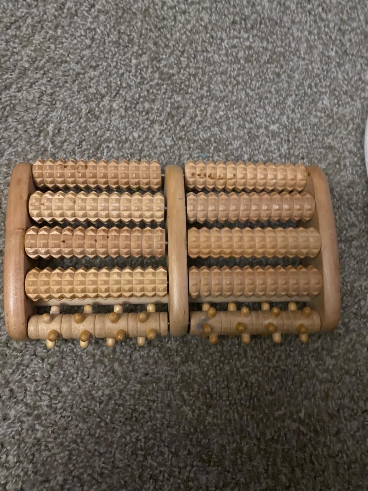 TheraFlow Foot Massager for Neuropathy & Plantar Fasciitis Relief - Wooden Foot Roller Massager - Customer Photo 1
