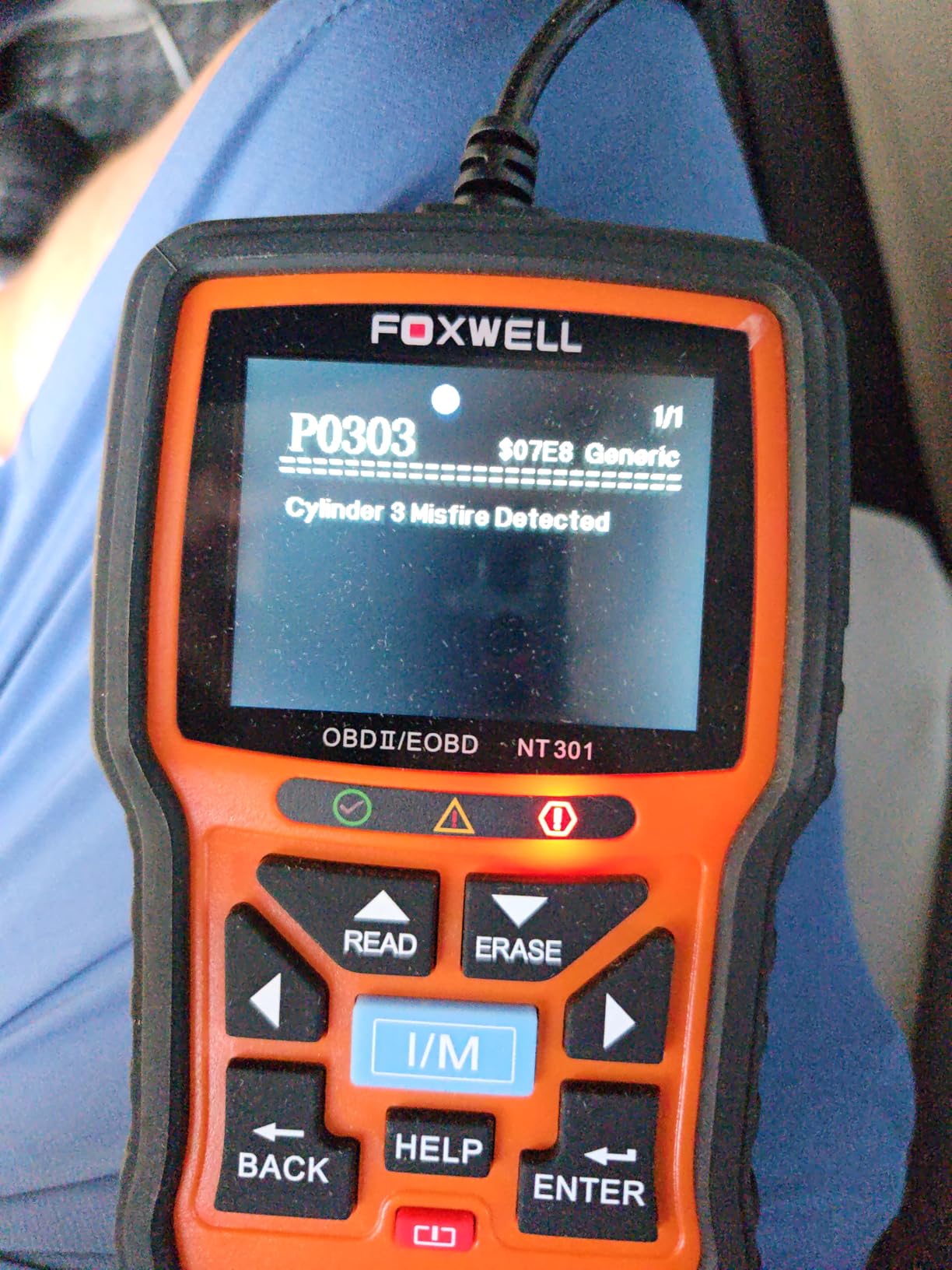 FOXWELL NT301 OBD2 Scanner Live Data Professional Mechanic OBDII Diagnostic Code Reader Tool for Check Engine Light - Customer Photo 0