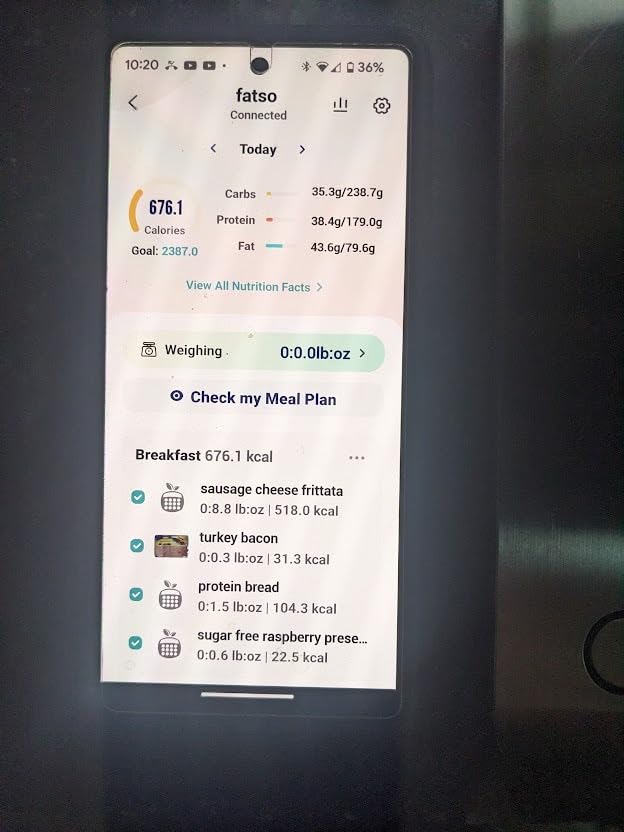 Etekcity Food Kitchen Scale, Digital Grams and Ounces for Weight Loss, Baking, Cooking, Keto and Meal Prep, LCD Display, Medium, 304 Stainless Steel Customer Review Etekcity Food Kitchen Scale, Digital Grams and Ounces for Weight Loss, Baking, Cooking, Keto and Meal Prep, LCD Display, Medium, 304 Stainless Steel - Customer Photo 2