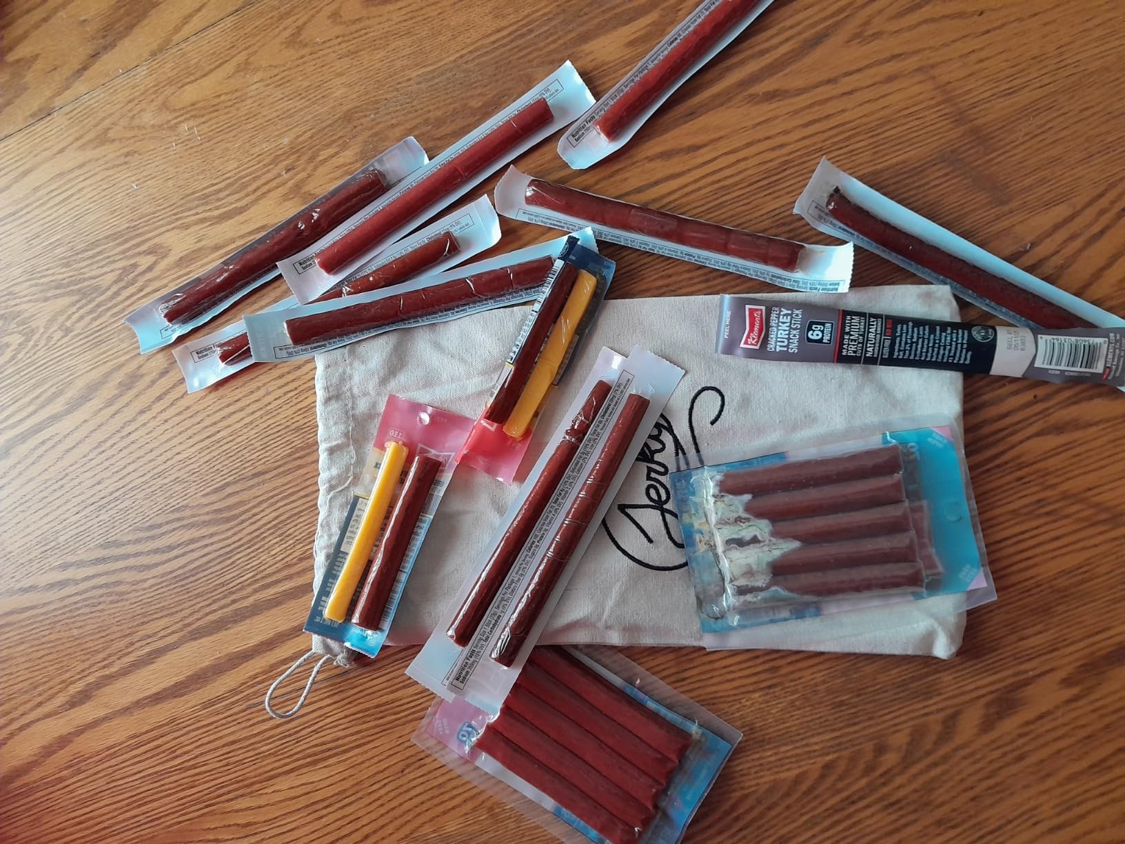 Jerky.com Gift Bag for Men | 26 Piece Meat Sticks Gift Basket with Beef Sticks, Pork, Turkey, Ham & Cheese Sticks | High Protein Snack Variety Pack | Christmas Gifts | Beef Jerky Gifts for Men - Customer Photo 2