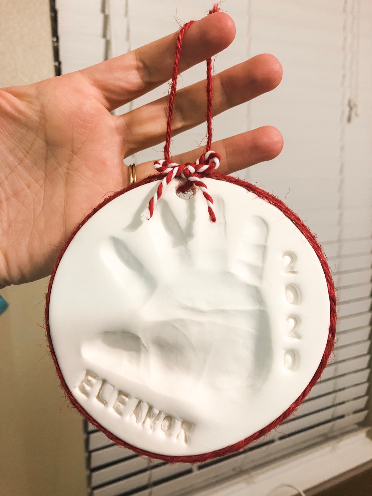 Baby Handprint Footprint Keepsake Ornament Kit (Makes 2) - Bonus Stencil for Personalized Christmas, Newborn, New Mom & Shower Gifts. 2 Easels! Non-Toxic Clay, Air-Dries Light & Soft, Won't Crack. - Customer Photo 2