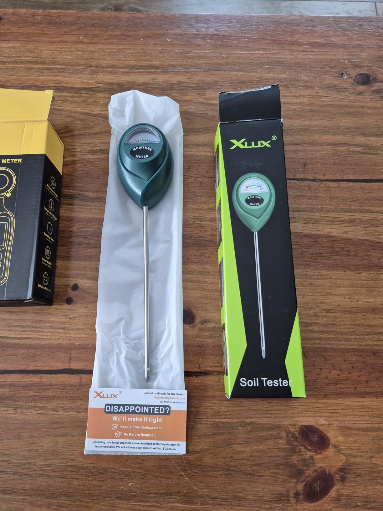 XLUX Soil Moisture Meter, Plant Water Monitor, Hygrometer Sensor for Gardening, Farming, Indoor and Outdoor Plants, No Batteries Required - Customer Photo 2