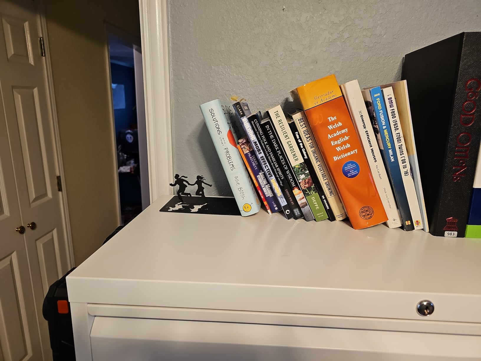 Artori Design Book Ends to Hold Books Heavy Duty - Hidden Metal Bookends for Shelves Desk or countertop - Bookend Book Holder for Home Decorative - Gift for Book Lovers and Home Décor (Book&Hero) - Customer Photo 5