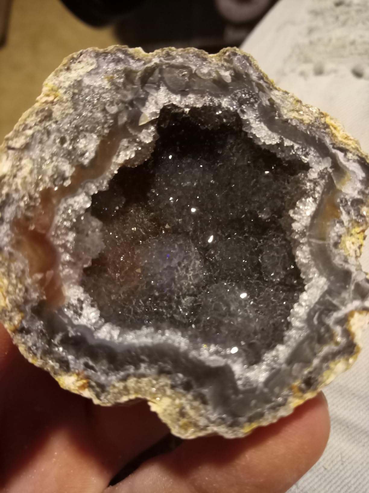 National Geographic Break Open 10 Premium Geodes – Includes Goggles & 2 Display Stands - Great STEM Science Kit, Geology Gift for Kids, Break Your Own Geodes with Crystals - Customer Photo 2