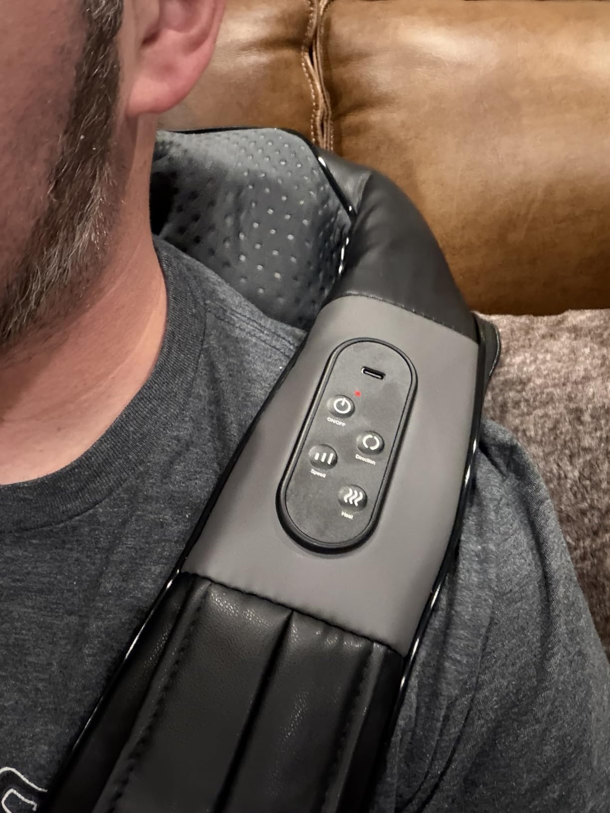 Nekteck Shiatsu Neck Massager for Pain Relief Deep Tissue with Heat, 3D Kneading Massage Pillow Back Shoulder Massagerfor Body Muscle, Plug-in Use for Home Office Car, Gifts for Mom Dad Him Her - Customer Photo 1