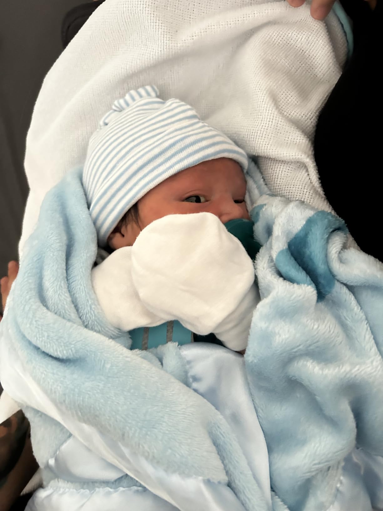 Custom Catch Personalized Baby Blanket for Boys - Blue - Customer Photo 4