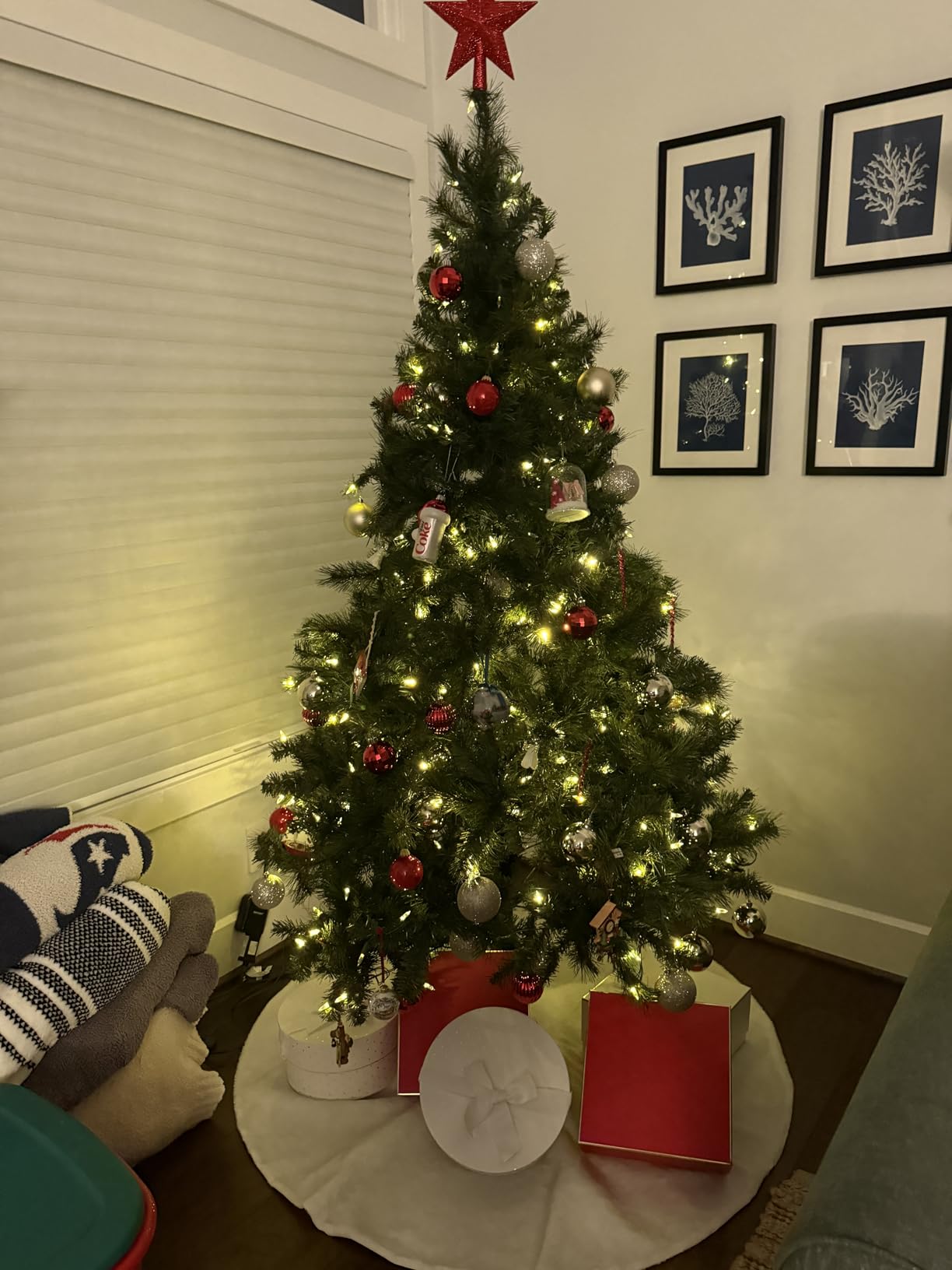 Kurt Adler CC4163 Glass Diet Coke Can Ornament with Santa Hat, 4.5