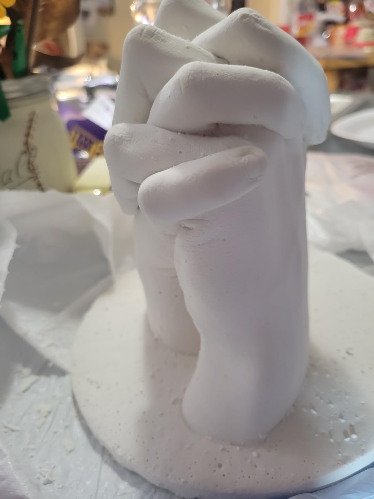 Luna Bean Hand Casting Kit – The Original Hand Mold Kit for Couples – Christmas Gifts for Women, Bridal Shower, Wedding, Engagement Gifts Her Him Anniversary Men Mom Wife Husband Boyfriend Girlfriend - Customer Photo 1