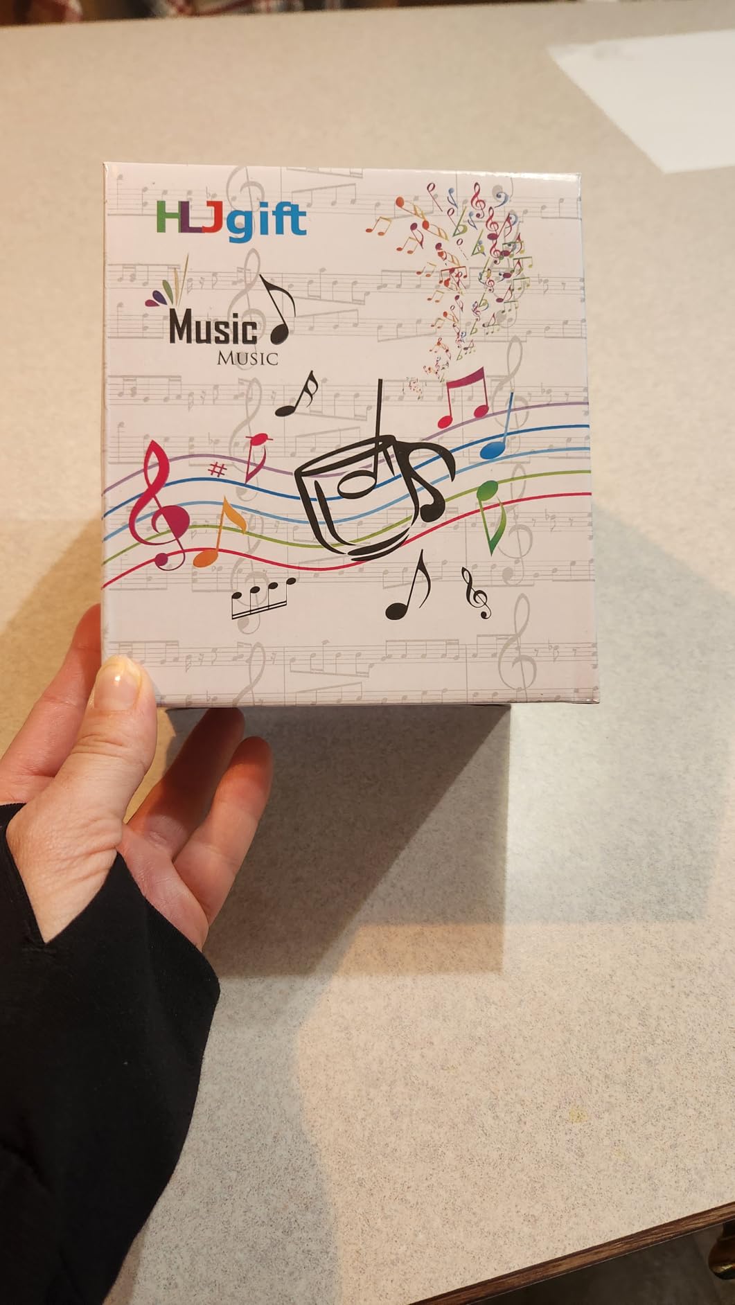 HLJgift Creative Ceramic Musician Coffee Mug Tea Cup with Lid Staves Music Notes as Valentine's Day Gift Teacher Gift - Customer Photo 1