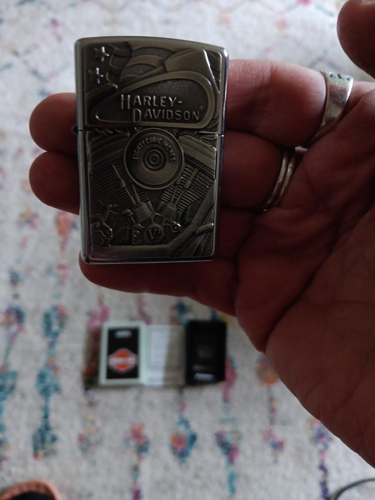 Zippo Harley-Davidson Motor Flag Emblem Street Chrome Pocket Lighter - Customer Photo 1