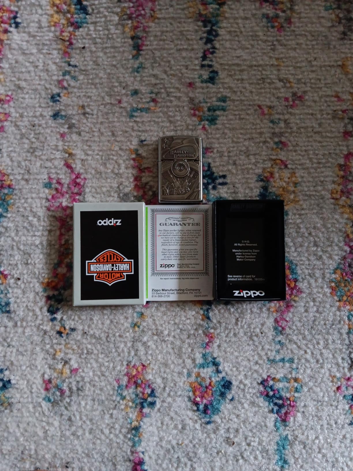 Zippo Harley-Davidson Motor Flag Emblem Street Chrome Pocket Lighter - Customer Photo 2