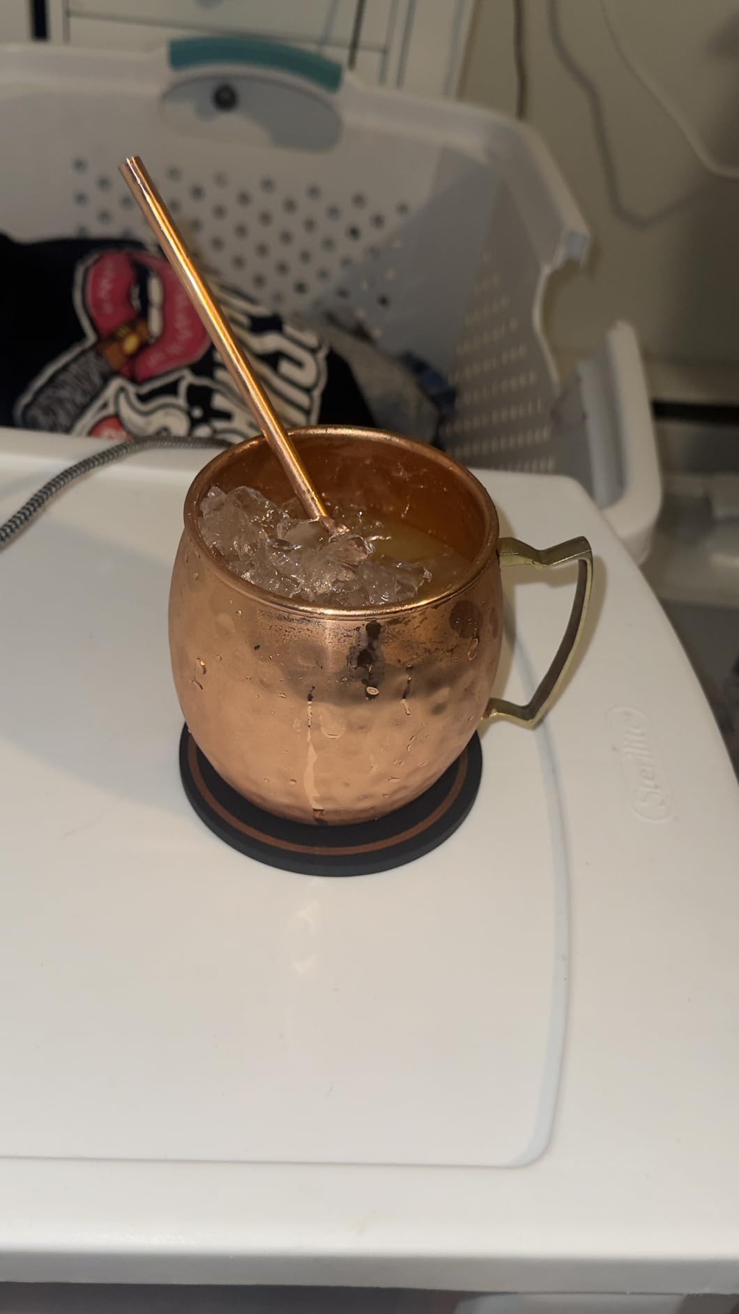 Moscow Mule Copper Mugs - Unique HANDCRAFTED Gift Set of 2, Hammered by Artisan, 100% Pure Solid Copper Cups 16oz for Drinking Water & Cocktails, Include 12 Pcs accessories & Special Opener Customer Review Moscow Mule Copper Mugs - Unique HANDCRAFTED Gift Set of 2, Hammered by Artisan, 100% Pure Solid Copper Cups 16oz for Drinking Water & Cocktails, Include 12 Pcs accessories & Special Opener - Customer Photo 2