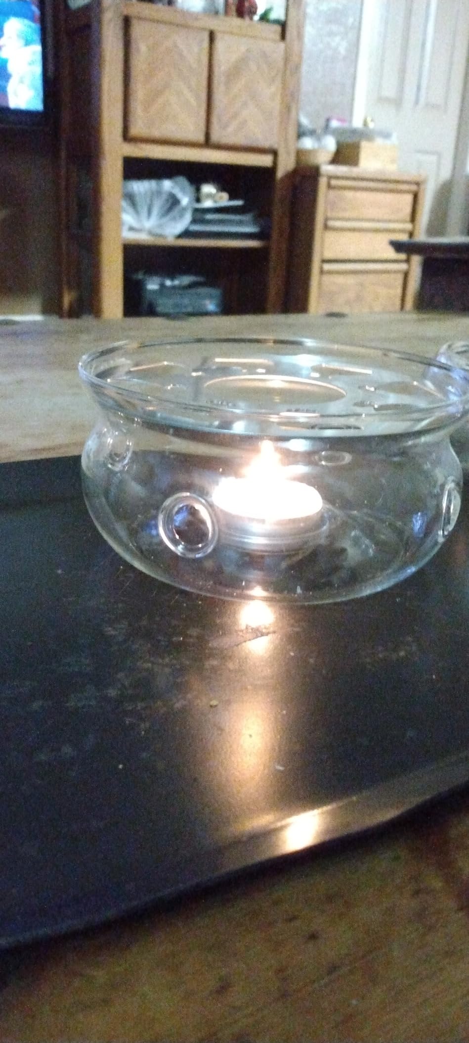 Teabloom Complete Glass Tea Set – Teapot (40 oz), Loose Tea Infuser, 4 Insulated Teacups, Tea Warmer with Candlelight, and 12 Flowering Teas – Elegant Blooming Tea Gift Set - Customer Photo 2