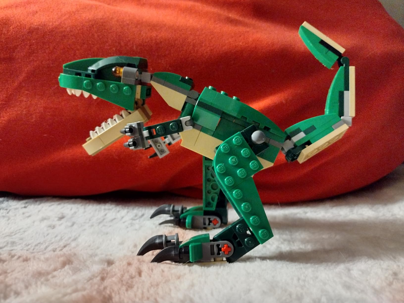 LEGO Creator 3 in 1 Mighty Dinosaur Toy, Transforms from T. rex to Triceratops to Pterodactyl Dinosaur Figures, Great Gift for 7-12 Year Old Boys & Girls, 31058 - Customer Photo 1