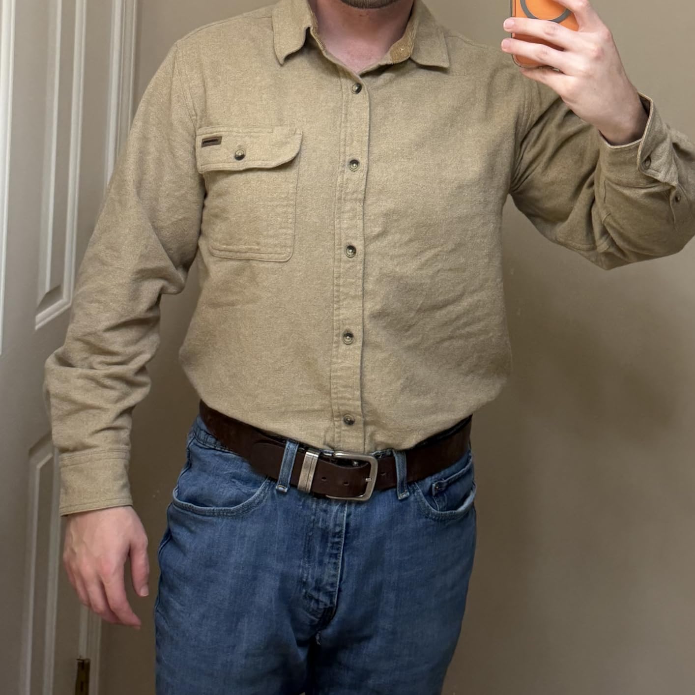 Legendary Whitetails Men's Flannel Shirt Long Sleeve Button Down 100% Cotton, Large, Charcoal Heather Customer Review Legendary Whitetails Men's Flannel Shirt Long Sleeve Button Down 100% Cotton, Large, Charcoal Heather - Customer Photo 1