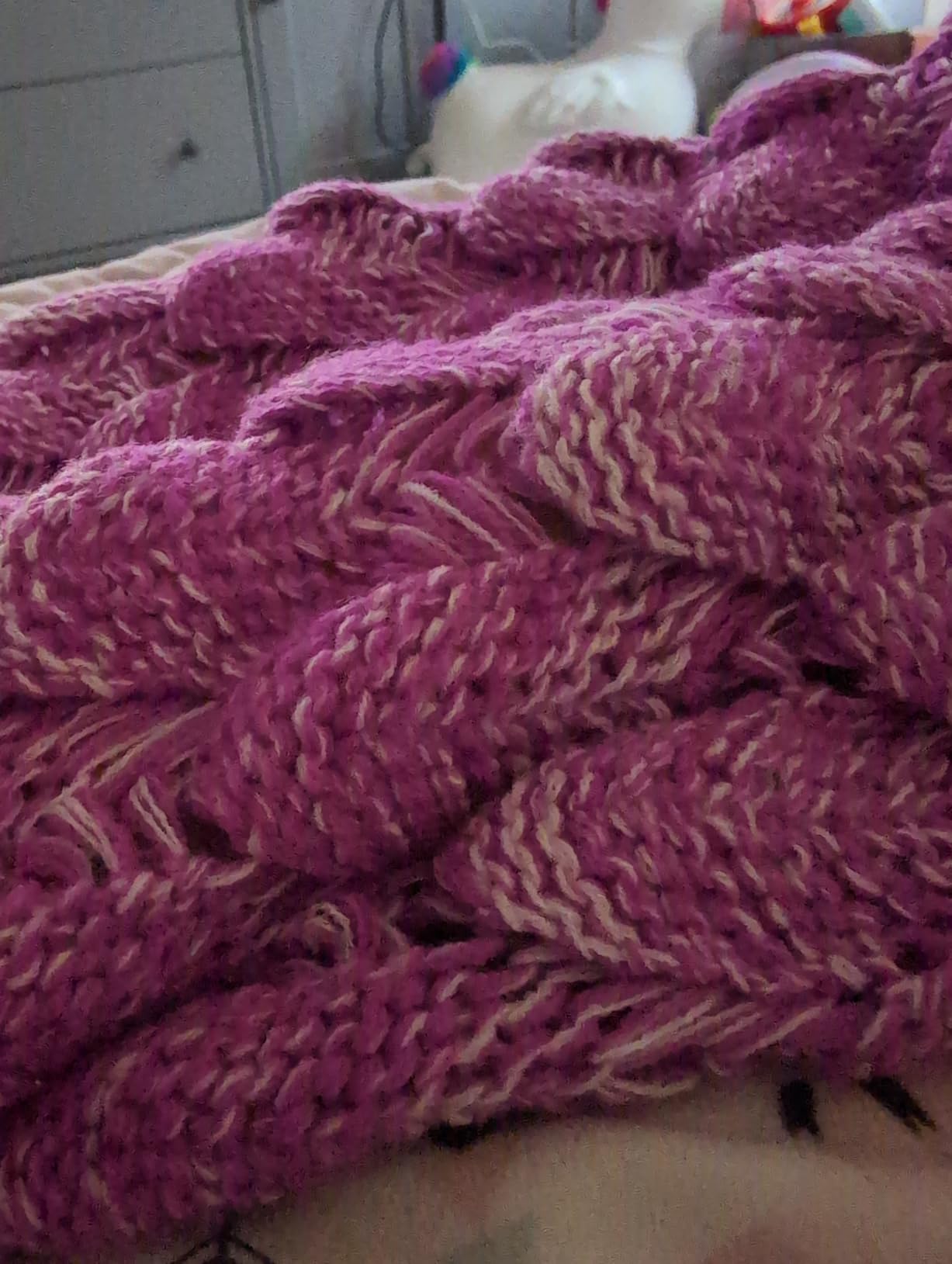 AmyHomie Mermaid Tail Blanket for Adults, Crochet Mermaid Blanket for Women Soft All Seasons Sleeping Blankets for Teen Girls (ScaleBlue,Adults) - Customer Photo 2