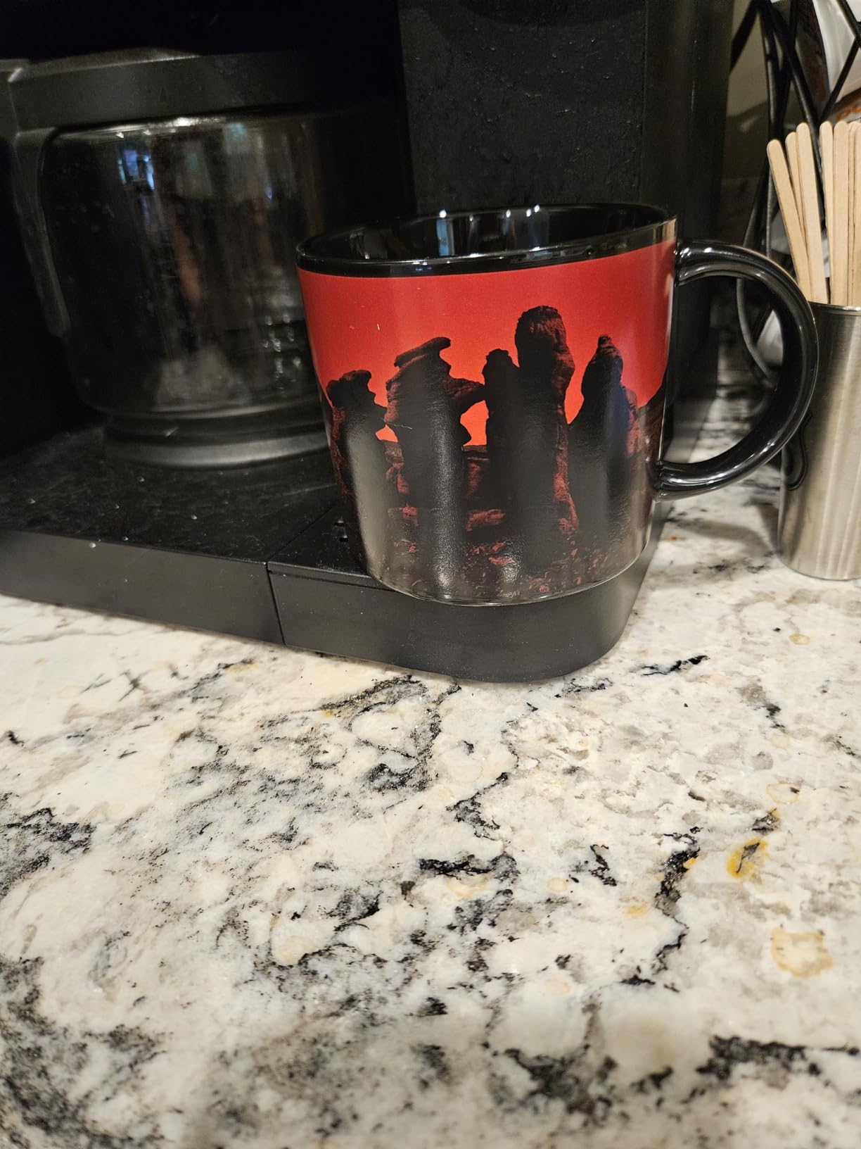 Unemployed Philosophers Guild Star Trek Transporter Heat Transforming Mug - Hot Coffee Beams Down Kirk, Spock, McCoy, and Uhura, Comes in Fun Box,14oz - Customer Photo 2