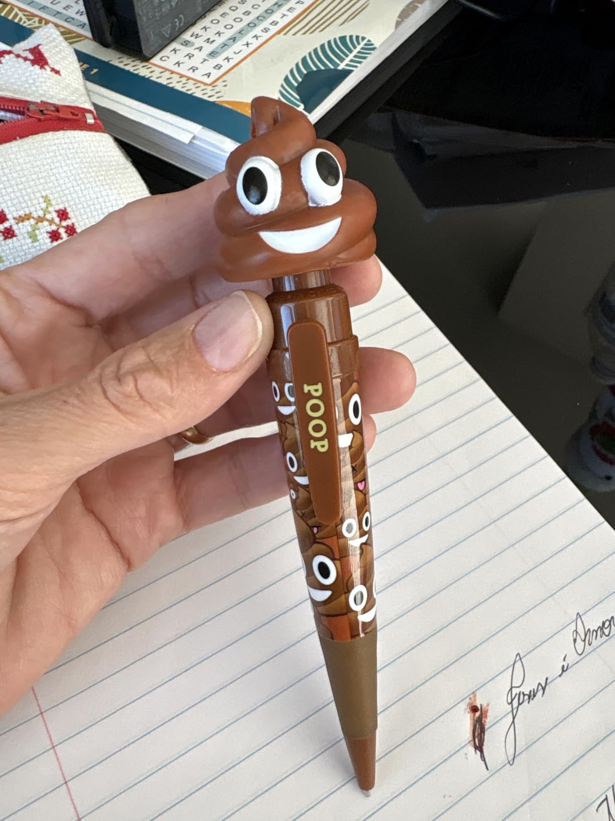 Farting Poop Pen Makes 7 Funny Fart Sounds - Perfect Stocking Stuffers for Kids, Teens & Boys - This Poop Pen Makes Funny Gifts for Christmas - Fart Pen Gag Gifts & White Elephant Gift (Original) Customer Review Farting Poop Pen Makes 7 Funny Fart Sounds - Perfect Stocking Stuffers for Kids, Teens & Boys - This Poop Pen Makes Funny Gifts for Christmas - Fart Pen Gag Gifts & White Elephant Gift (Original) - Customer Photo 0