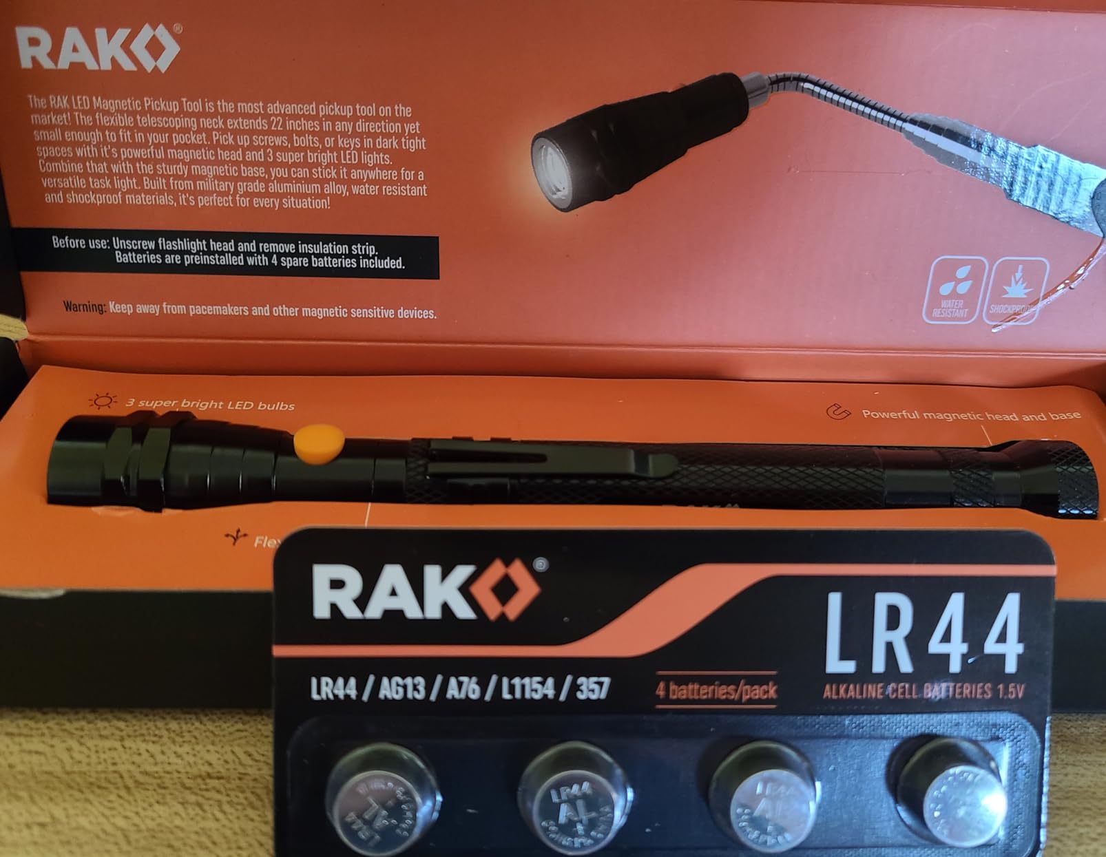 RAK Magnetic Pickup Tool Gifts for Men - Telescoping Magnet with LED Flashlight and 22 Inches Extendable Neck, Cool Gadgets Stocking Stuffer Holiday Christmas Gifts for Dad, Husband, Grandpa, Handyman - Customer Photo 1