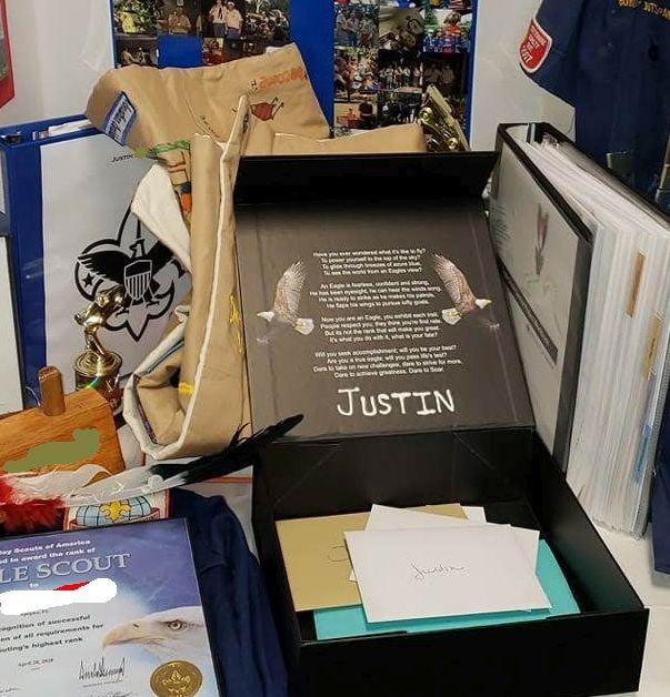 Aquinas Eagle - Scout Keepsake Box – Court of Honor Gift – Inspirational Eagle Scout Memory Box Present - Customer Photo 1