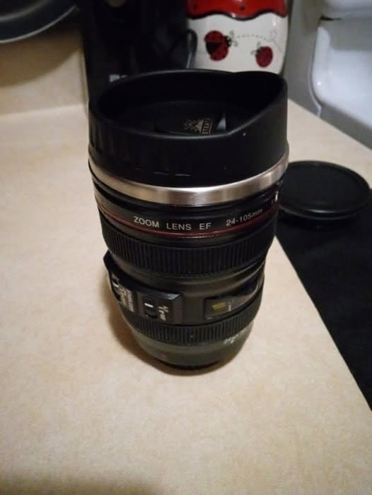 STRATA CUPS Camera Lens Coffee Mug -13.5oz | (2 LIDS + SPOON + BAG) Gift for Him, Dad Gifts, Photography, Camera accessories, Novelty Gifts - Customer Photo 1