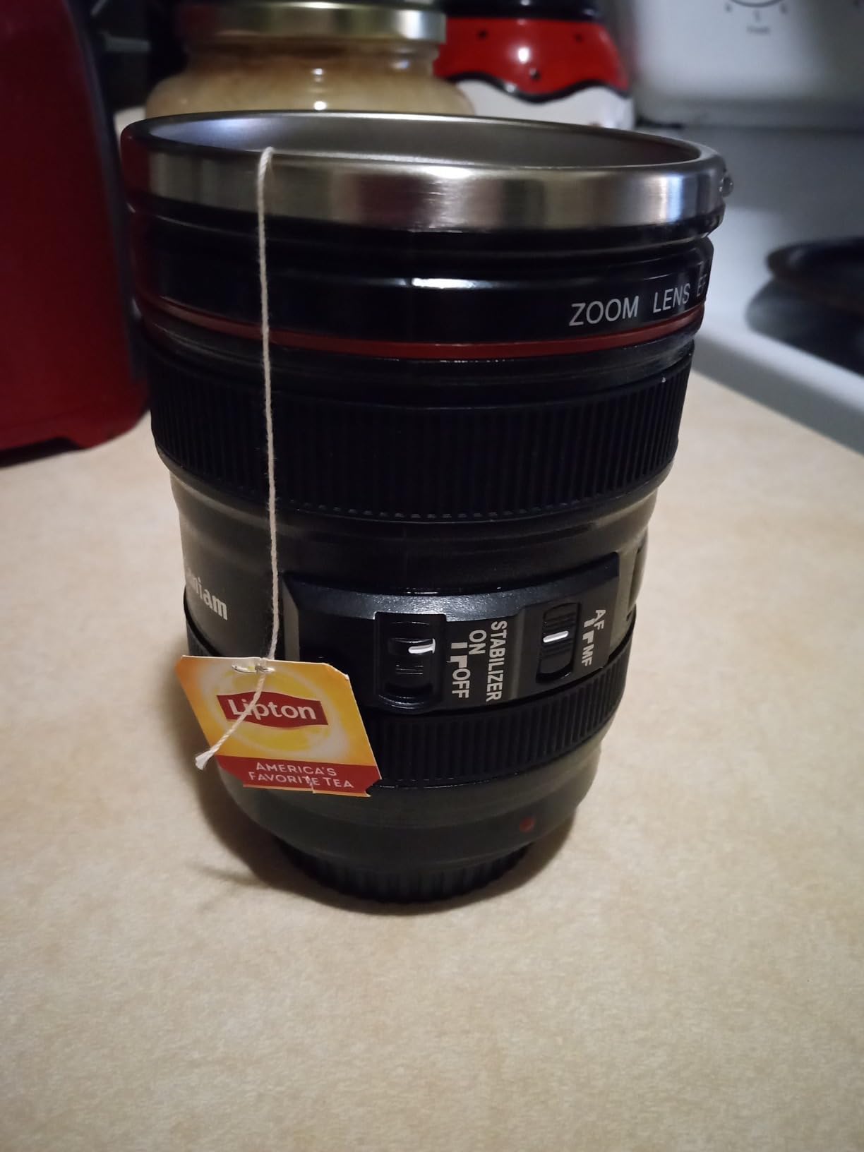 STRATA CUPS Camera Lens Coffee Mug -13.5oz | (2 LIDS + SPOON + BAG) Gift for Him, Dad Gifts, Photography, Camera accessories, Novelty Gifts - Customer Photo 2