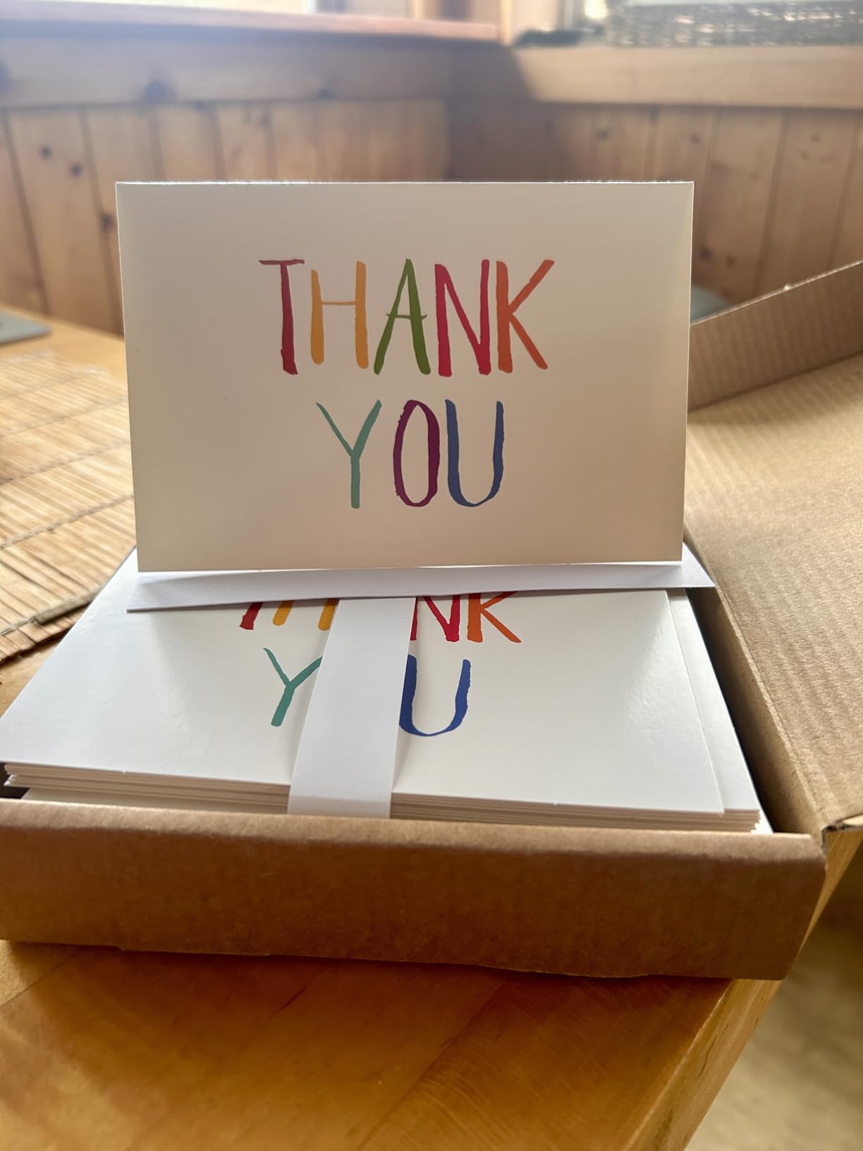 Juvale Thank You Cards with Envelopes - Bulk Blank Thank You Notes & Cards for Kids & Adults - 6 Assorted Rainbow Designs - White, 48 Pack, 4 x 6 In - Customer Photo 2
