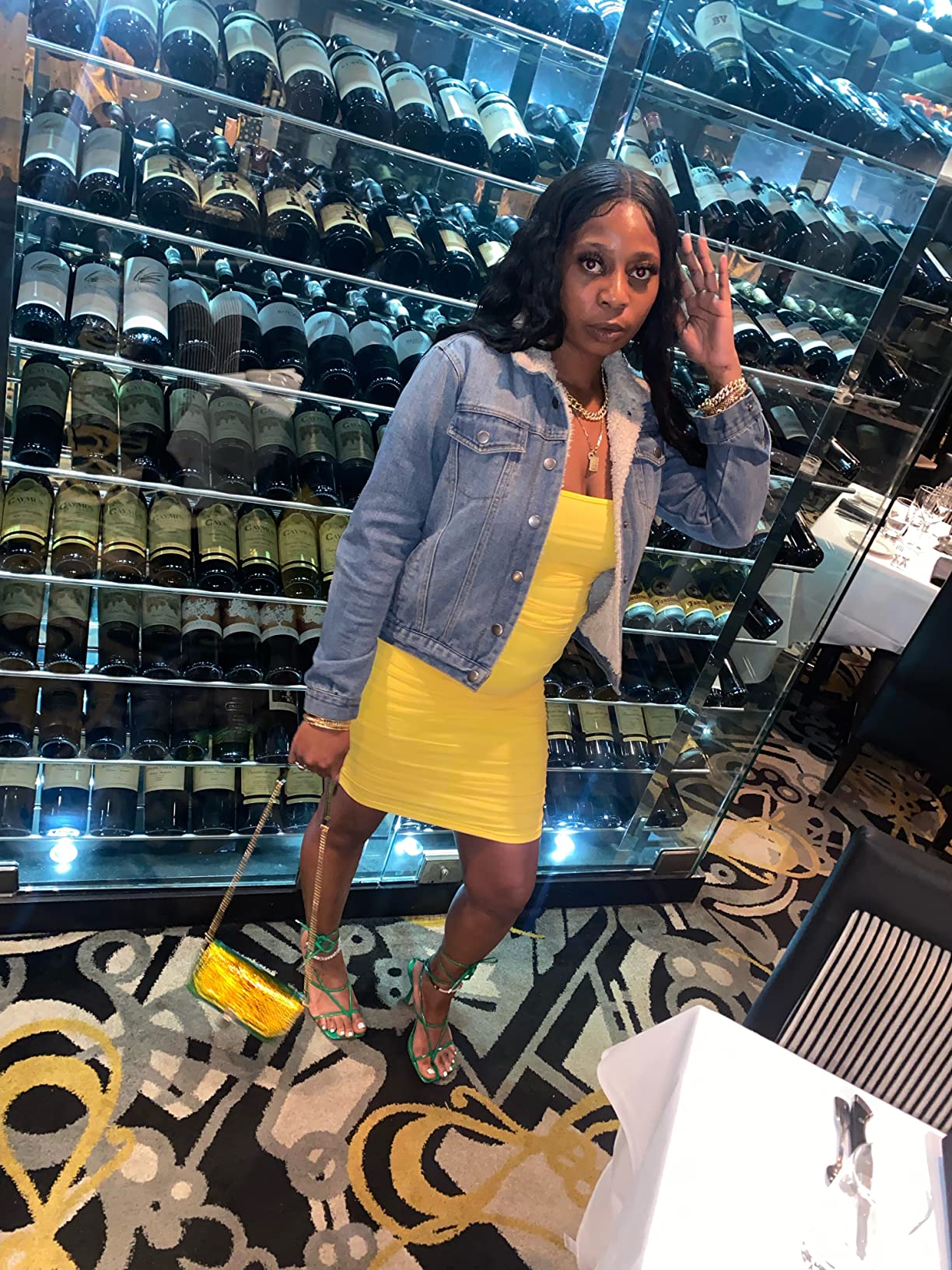 RemeeHi Hologram Snake Skin Leather Shoulder Bag Crossbody Bag with Chain - Customer Photo 2