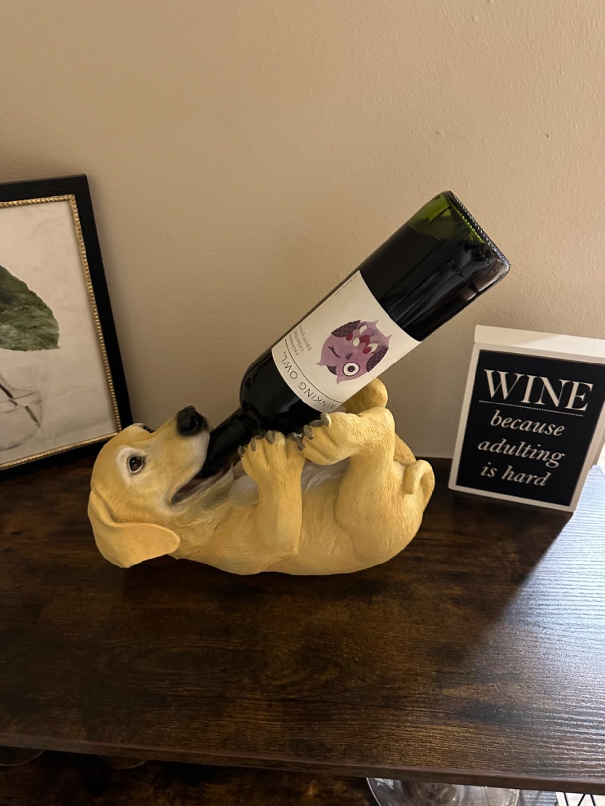 True Flirty Flamingo Polyresin Wine Bottle Holder, Perfect for Kitchen Decor, Wine Accessories, Wine Bar Decor, Holds 1 Standard Wine Bottle, Set of 1 Customer Review True Flirty Flamingo Polyresin Wine Bottle Holder, Perfect for Kitchen Decor, Wine Accessories, Wine Bar Decor, Holds 1 Standard Wine Bottle, Set of 1 - Customer Photo 5