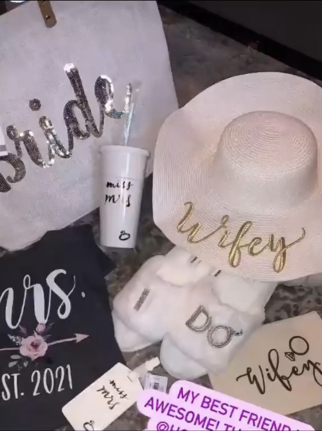 Kate Spade New York Acrylic Bridal Tumbler with Lid and Straw, 20 oz Tumbler for Bride to Be, Slim Double Wall Tumbler, Miss to Mrs. (White) - Customer Photo 2