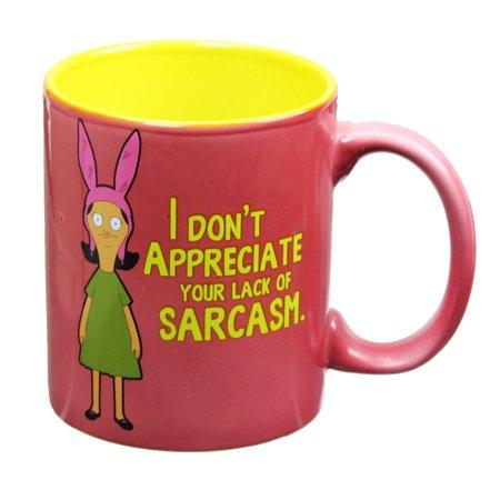 Bob's Burgers Coffee Mug - I Don't Appreciate Your Lack Of Sarcasm - 12oz Louise Belcher Printed Mug - Customer Photo 1