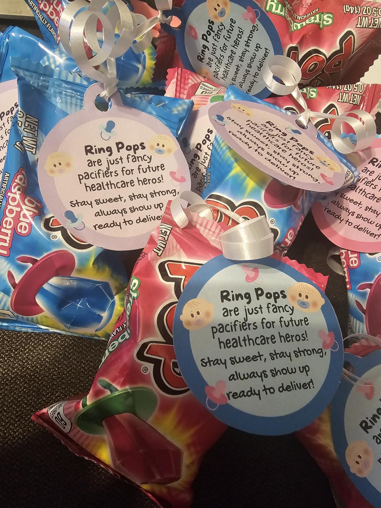 Ring Pop Candy, Christmas Lollipops, 20 Ct Party Favors in Assorted Fruity Flavors - Full Size, Bulk Variety Pack, Individually Wrapped Hard Candy For Stocking Stuffers, Holiday Gifts - Customer Photo 1