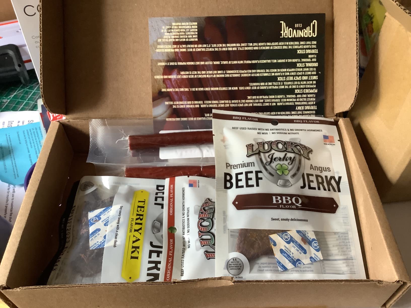 Carnivore Club Beef Jerky Box - Delicious Jerky and Meat Sticks Sampler - 4 to 6 Meat Snacks Jerkygram - Meat Snack Sampler Gift Basket - Ultimate Gift For Meat Lovers Customer Review Carnivore Club Beef Jerky Box - Delicious Jerky and Meat Sticks Sampler - 4 to 6 Meat Snacks Jerkygram - Meat Snack Sampler Gift Basket - Ultimate Gift For Meat Lovers - Customer Photo 2