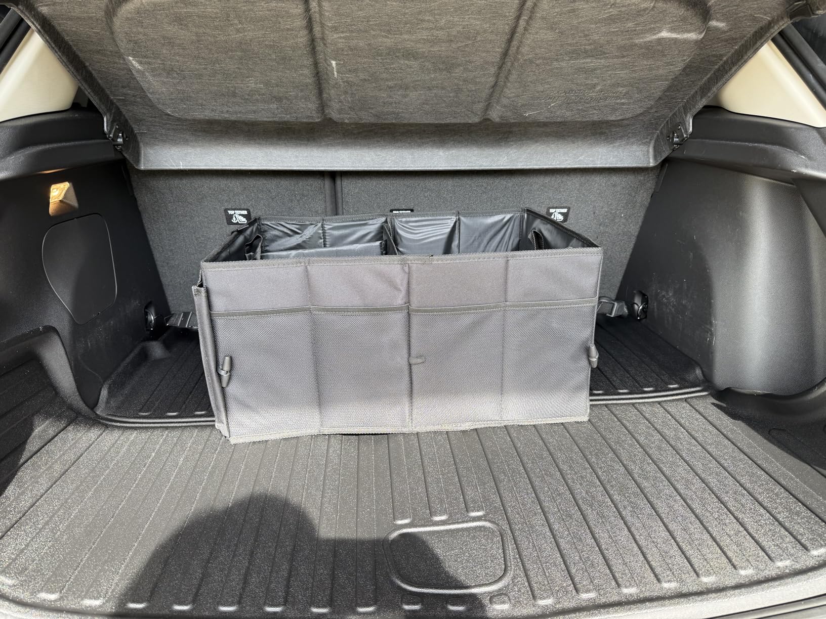 DRIVE - Car Trunk Organizer - Collapsible, Multi-Compartment Automotive SUV Car Organizer for Storage w/Adjustable Straps - Truck & Car Accessories for Women and Men - Black - Customer Photo 1