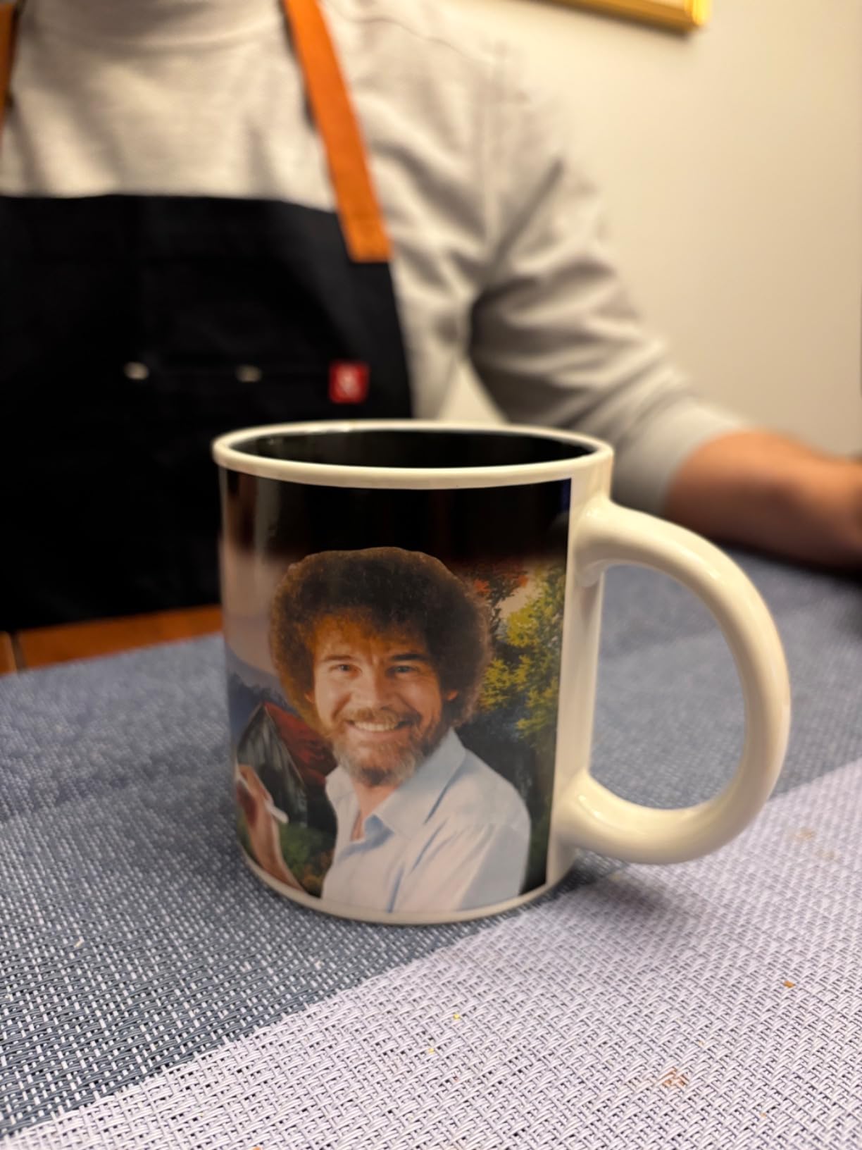 The Unemployed Philosophers Guild Bob Ross Heat Changing Mug - Add Coffee or Tea and a Happy Little Scene Appears - Comes in a Fun Gift Box Customer Review The Unemployed Philosophers Guild Bob Ross Heat Changing Mug - Add Coffee or Tea and a Happy Little Scene Appears - Comes in a Fun Gift Box - Customer Photo 1