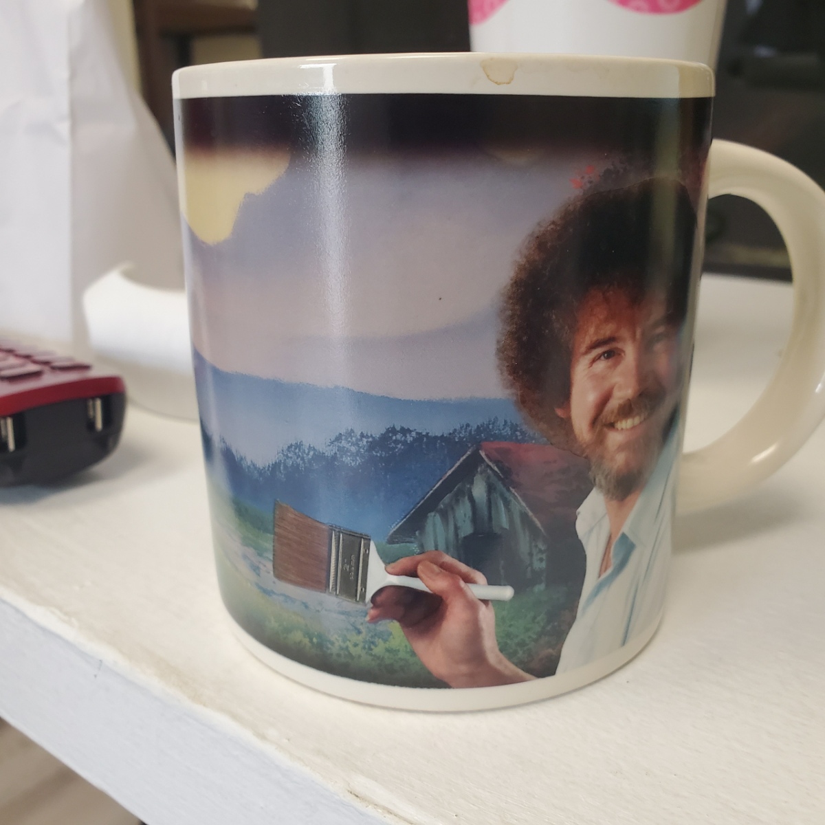 The Unemployed Philosophers Guild Bob Ross Heat Changing Mug - Add Coffee or Tea and a Happy Little Scene Appears - Comes in a Fun Gift Box Customer Review The Unemployed Philosophers Guild Bob Ross Heat Changing Mug - Add Coffee or Tea and a Happy Little Scene Appears - Comes in a Fun Gift Box - Customer Photo 2