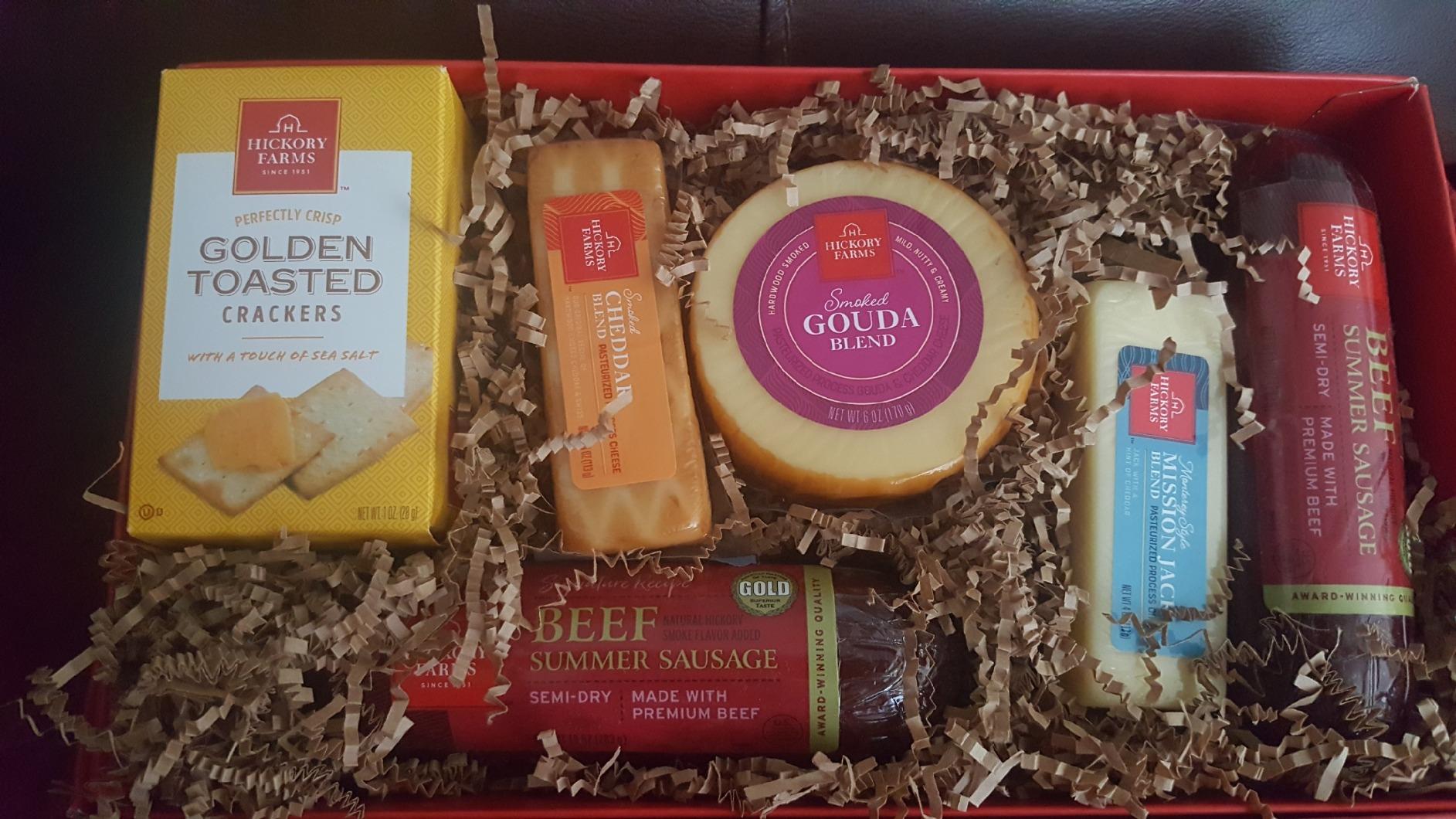 Hickory Farms Signature Beef Meat and Cheese Gift Basket (Medium) - Box Set | Charcuterie Board Food | Summer Sausage | Father's Day | Mother's Day | Easter | Christmas | Holiday | Housewarming | Gourmet | Sympathy | Care Package - Customer Photo 1