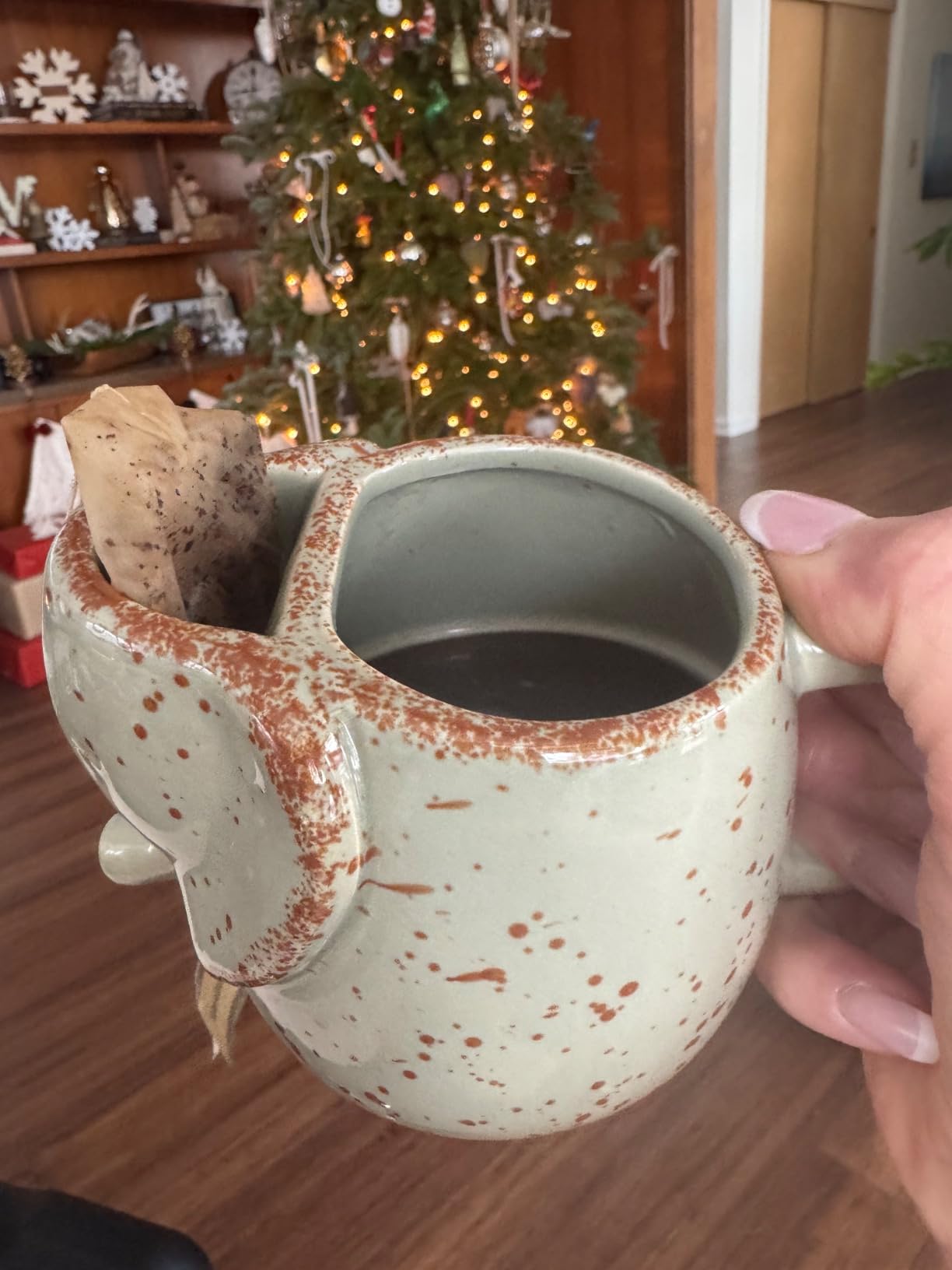 Ceramic 15oz Elephant Tea Mug Green - Customer Photo 3