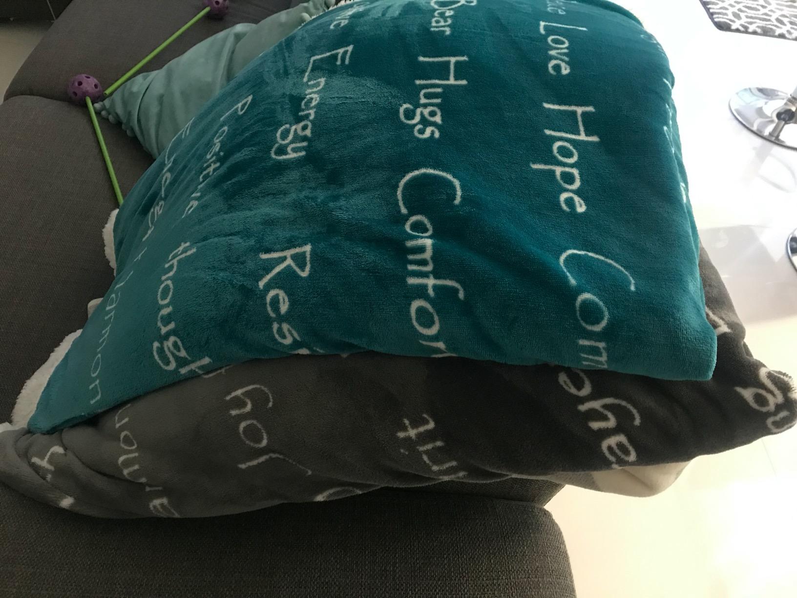 Chanasya Healing Warm Hugs Gift Throw Blanket - Sympathy Gift Breast Cancer Chemo Survivor Get Well Caring Gifts - Comfort Pink Gift Blanket for Love Support Women Grandma Friend - Rosetan - Customer Photo 2