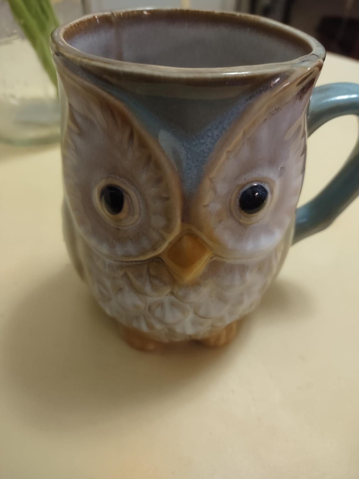 Burton & Burton 9730074 Mug Owl Coloring Printed on Surface, 4 1/4