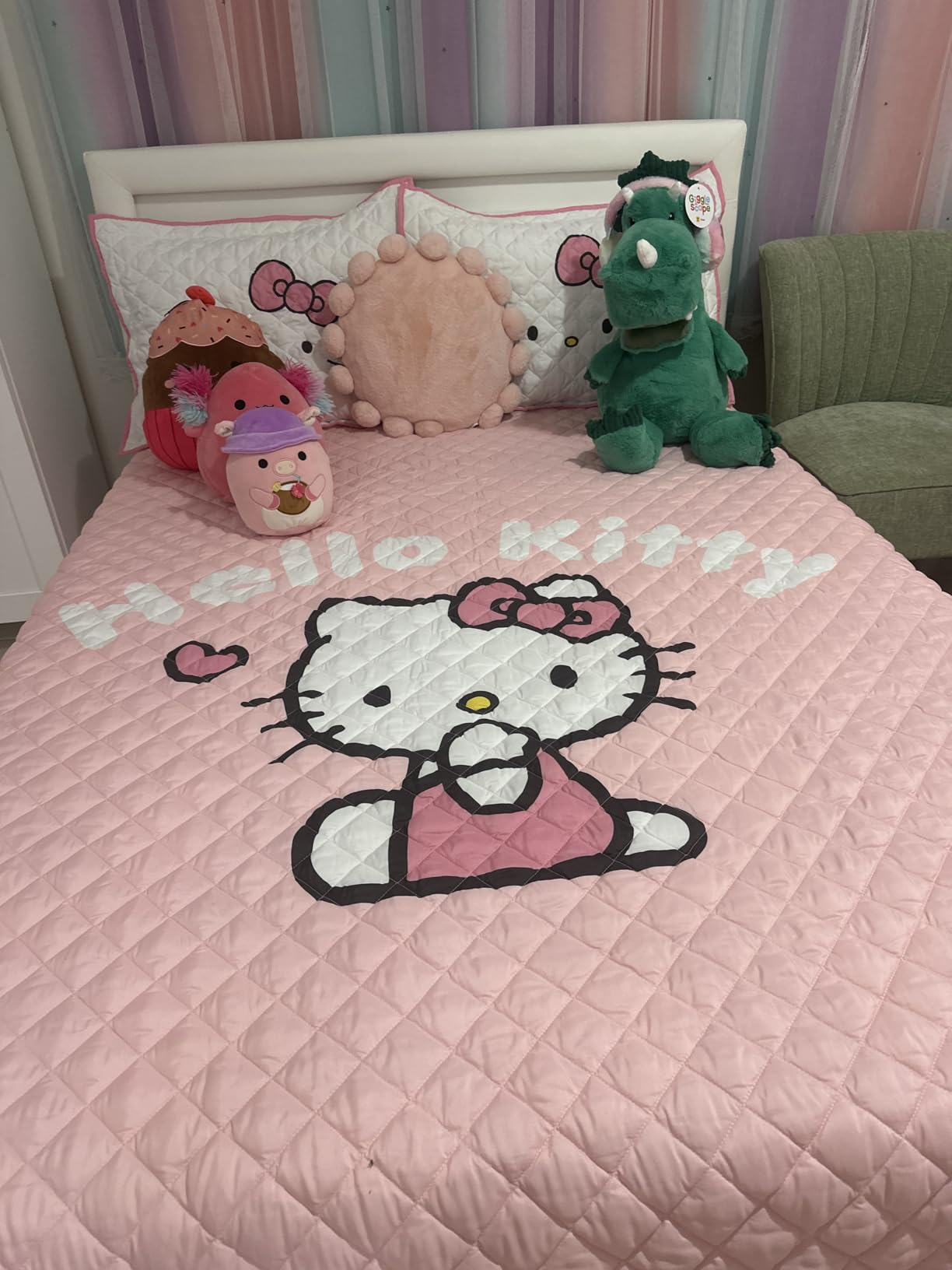 Minecraft Twin Quilt & Sham Set - Featuring Creeper, Steve, & Alex (Official Minecraft Product) - Customer Photo 2