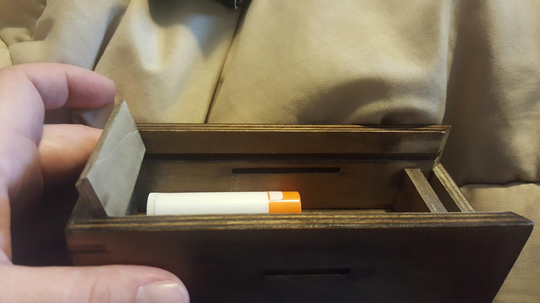 Puzzle Box Enigma Secret Discovery - Money and Gift Card Holder in a Wooden Magic Trick Lock with Hidden Compartment Piggy Bank Brain Teaser Game Customer Review Puzzle Box Enigma Secret Discovery - Money and Gift Card Holder in a Wooden Magic Trick Lock with Hidden Compartment Piggy Bank Brain Teaser Game - Customer Photo 1