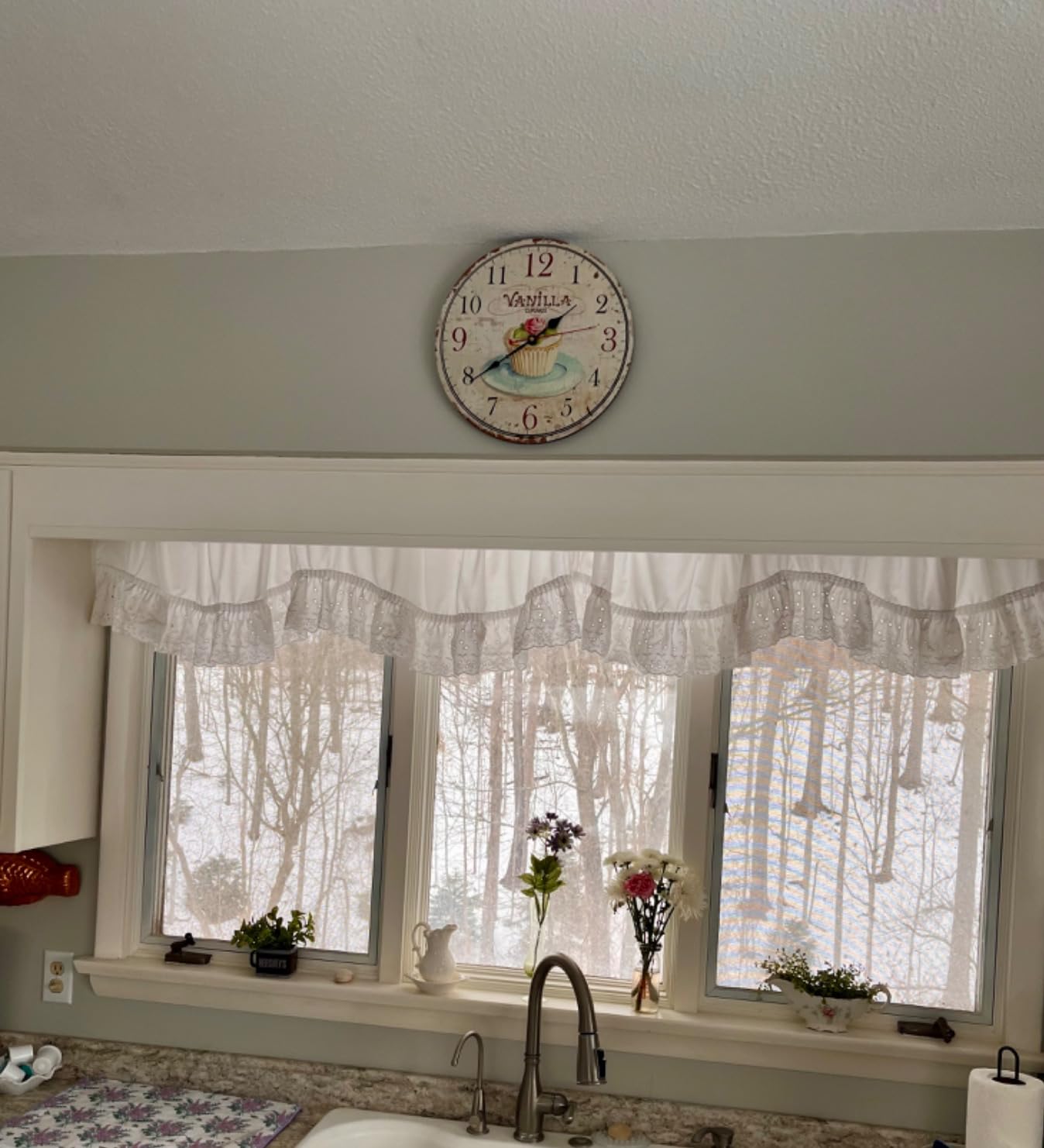 Telisha Wooden Wall Clock UK British Flag Union Jack Clock Retro Vintage Large Clock Home Decorative Country Non -Ticking Silent Quiet 14 Inch Gift - Customer Photo 2