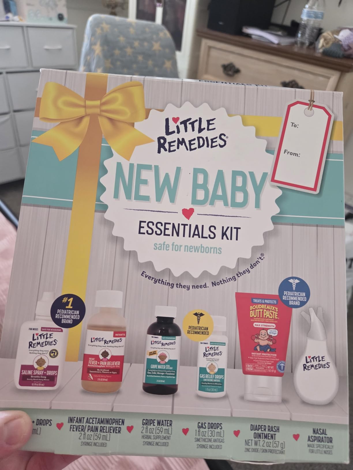Little Remedies New Baby Essentials Kit with Saline Nasal Spray, Diaper Rash Cream, Gas Relief Drops, Gripe Water & More, Safe for Newborns - Customer Photo 2