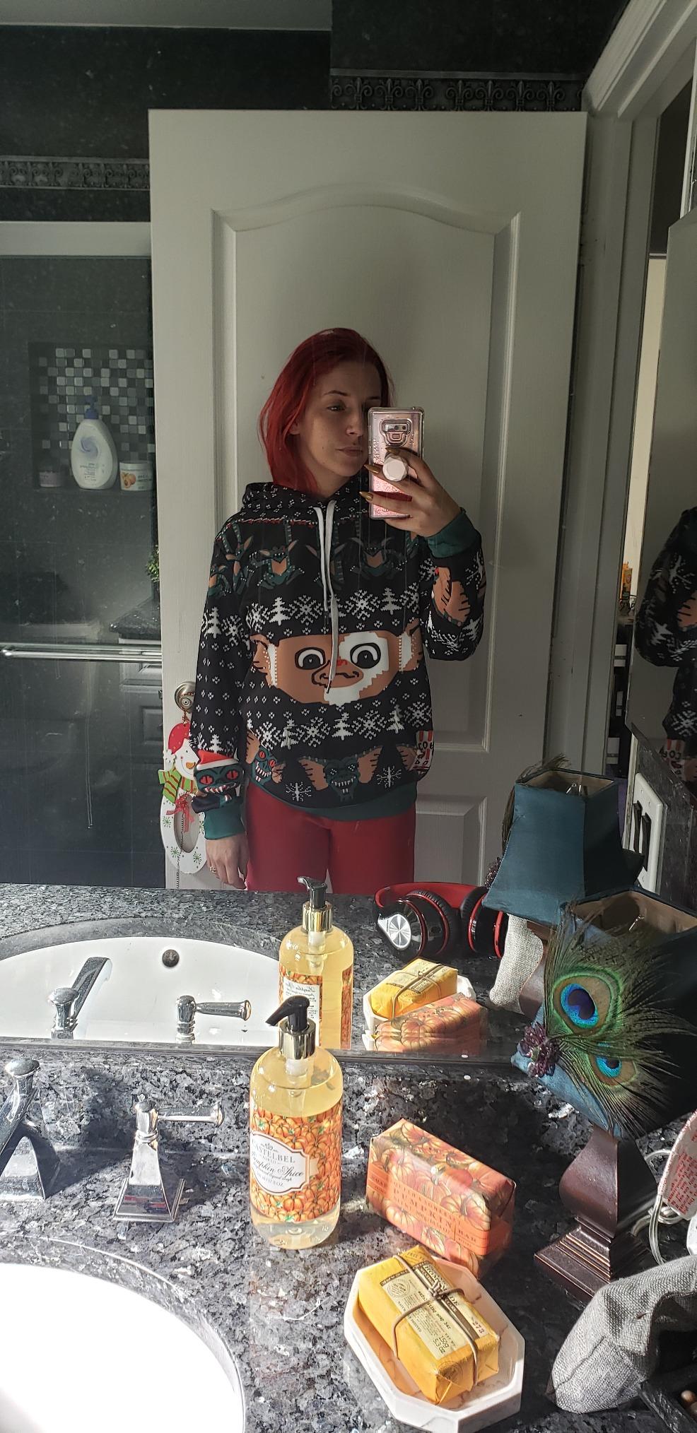 Grace's Secret Unisex 3D Ugly Christmas Sweatshirt Kangaroo Pocket Hoodies Pullover - Customer Photo 2