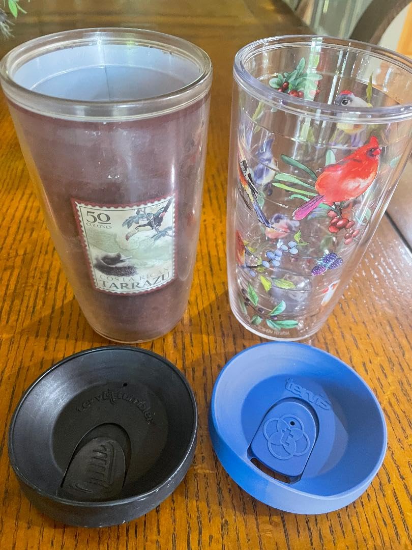 Tervis Watercolor Songbirds Made in USA Double Walled Insulated Tumbler Cup Keeps Drinks Cold & Hot, 24oz, Clear - Customer Photo 1