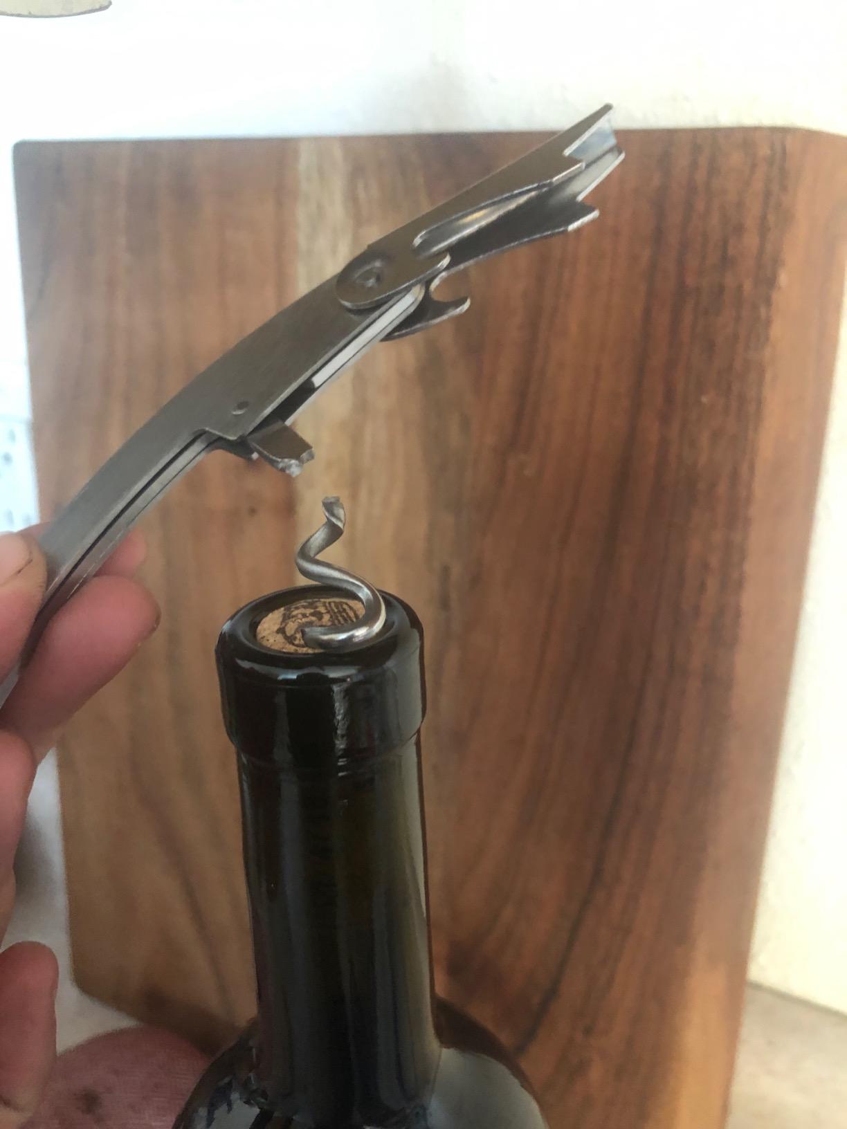 Kato Wine Accessories Gift Set - Bottle Corkscrew Opener Kit, Drip Ring, Foil Cutter, Wine Pourer and Stopper in Novelty Bottle-Shaped Case - Valentine's Gift, Black - Customer Photo 1