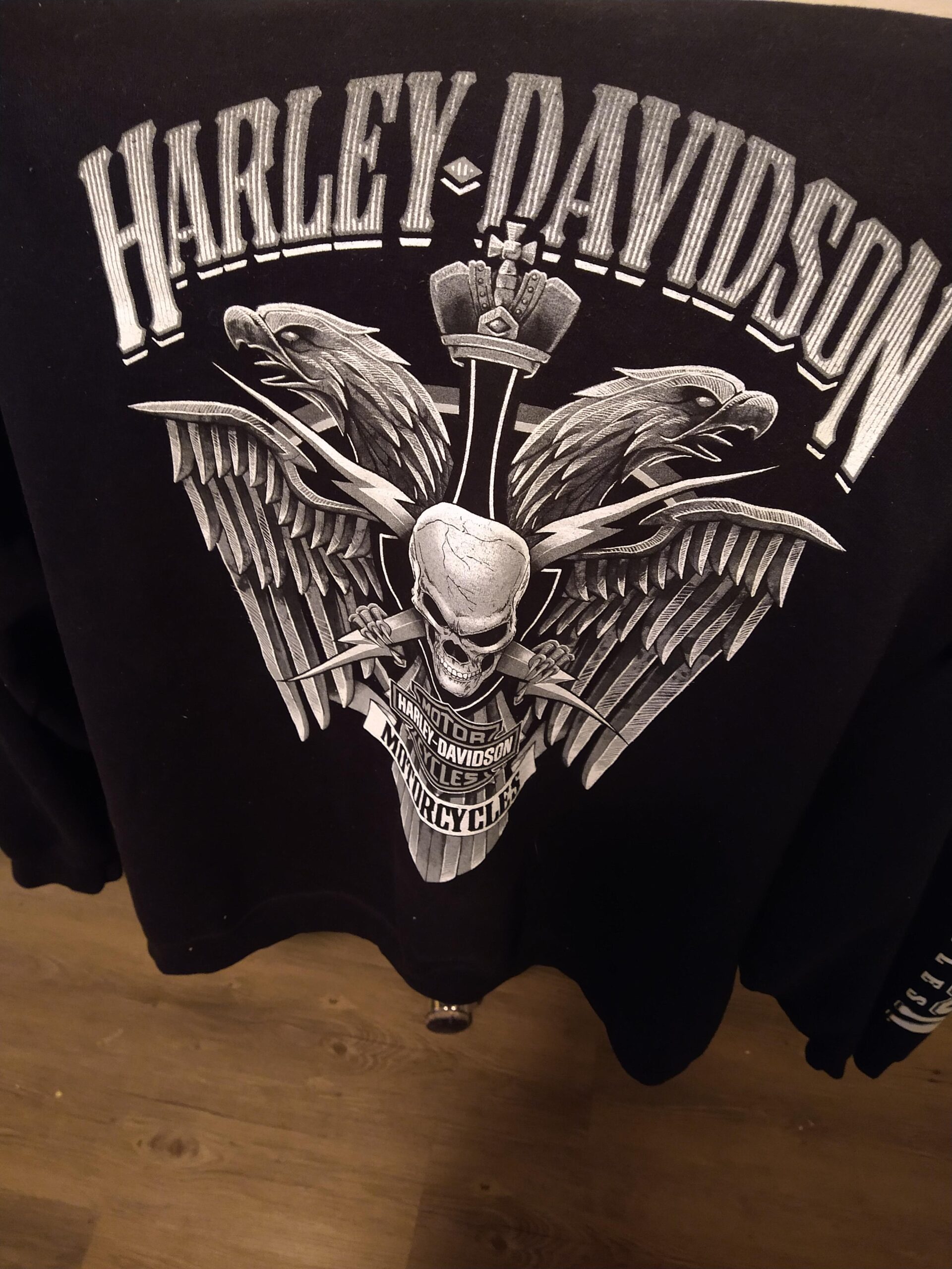 Harley-Davidson Men's Lightning Crest Full-Zippered Hooded Sweatshirt, Black - Customer Photo 1